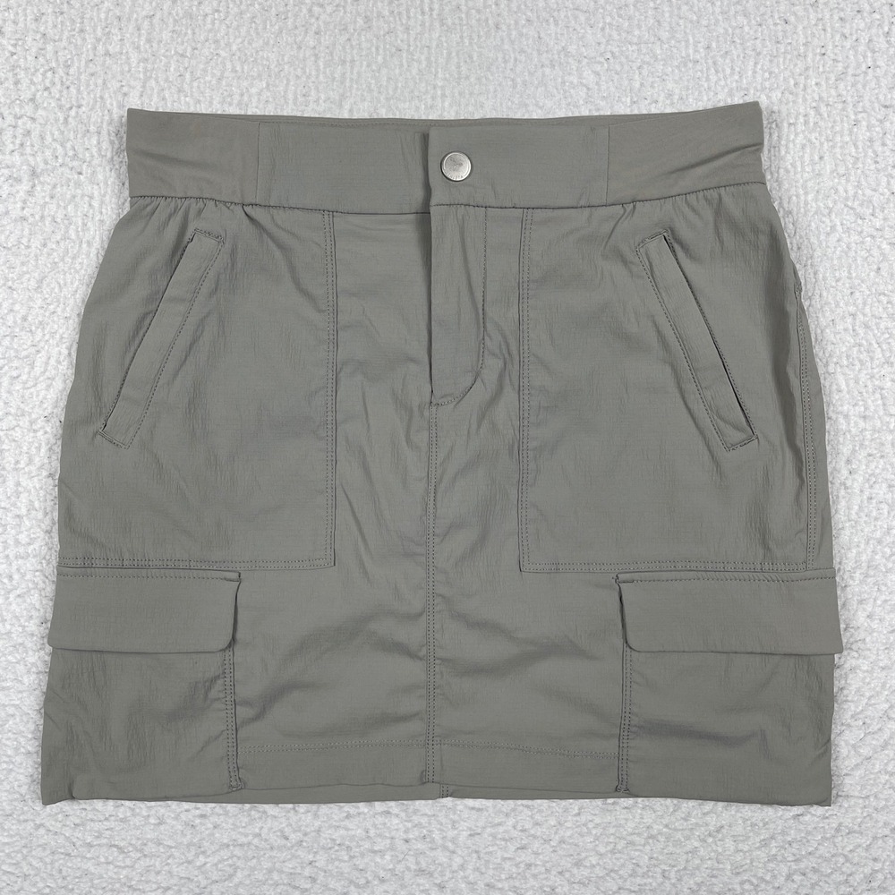 Athleta Headlands Hybrid Skort Womens 4 Gray Cargo Active Hiking Vacation Travel